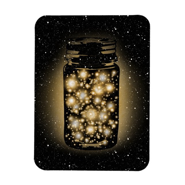 Magnet Flexible Jarre De lucioles Avec Étoiles De Nuit (Vertical)