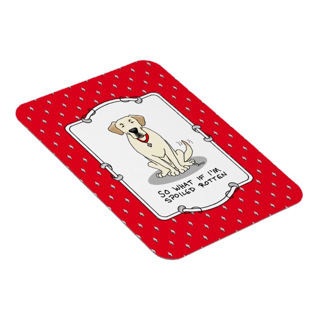 Magnet Flexible Jaune pourri du labo Labrador Retriever Drôle (Côté Droit)