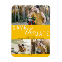 Jaune Tournesol Enregistrer la Date Mariage 3 Phot