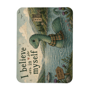 Magnet Flexible Je crois en moi-même Loch Ness Monster fantaisiste