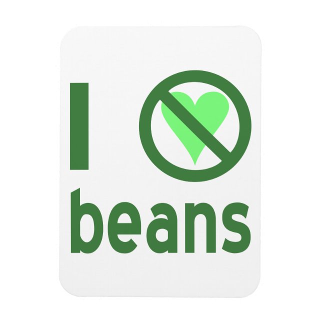 Magnet Flexible Je déteste les haricots (Vertical)