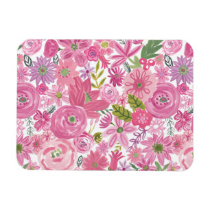Magnet Flexible Je fais Pink Aquarelle Motif Floral