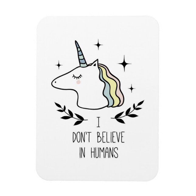 Magnet Flexible Je ne crois pas aux humains (Vertical)
