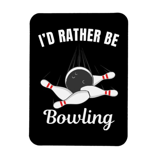 Magnet Flexible Je préférerais jouer au bowling (Vertical)
