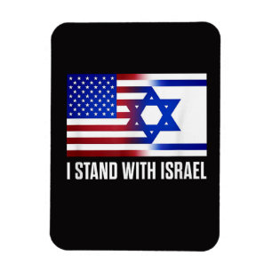 Magnet Flexible Je suis avec Israël Patriotique