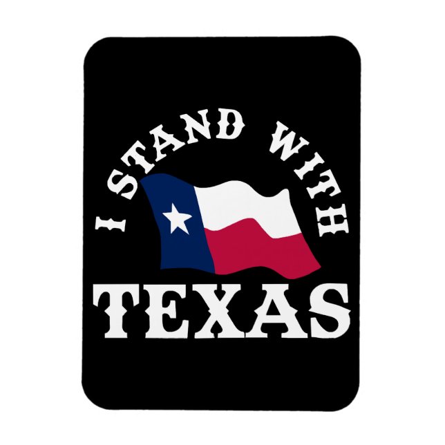 Magnet Flexible Je suis avec le Texas (Vertical)
