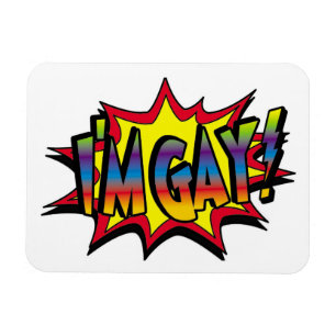 Magnet Flexible Je suis Gay Burst