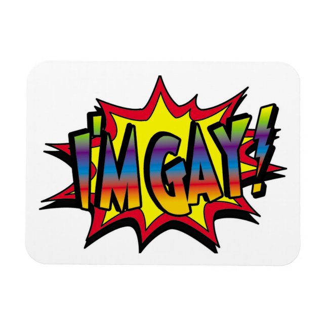 Magnet Flexible Je suis Gay Burst (Horizontal)