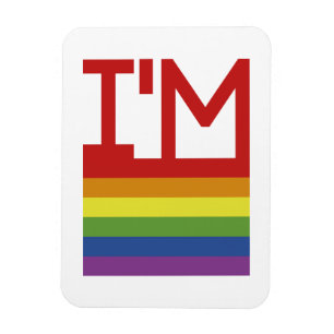 Magnet Flexible Je suis Gay   drapeau arc-en-ciel