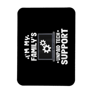 Magnet Flexible Je suis l'ordinateur drôle de soutien technique no