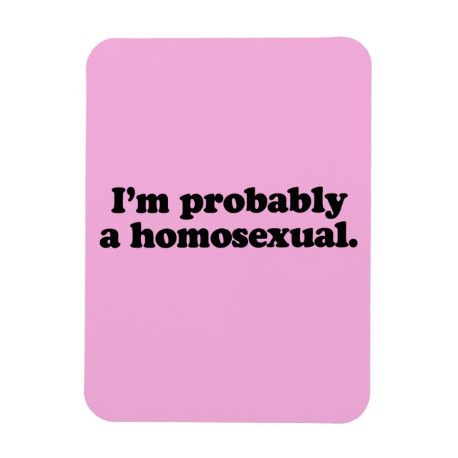 MAGNET FLEXIBLE JE SUIS PROBABLEMENT HOMOSEXUEL (Vertical)