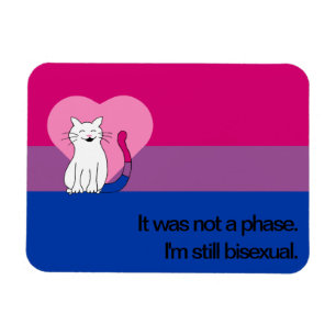 Magnet Flexible Je suis toujours un chat bisexuel avec un drapeau 
