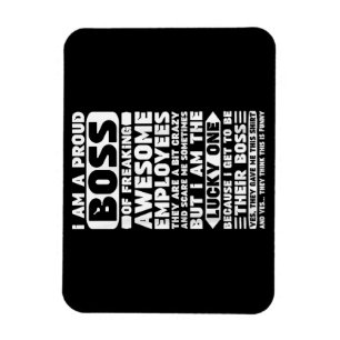 Magnet Flexible Je suis un patron fier de Freaking employés géniau
