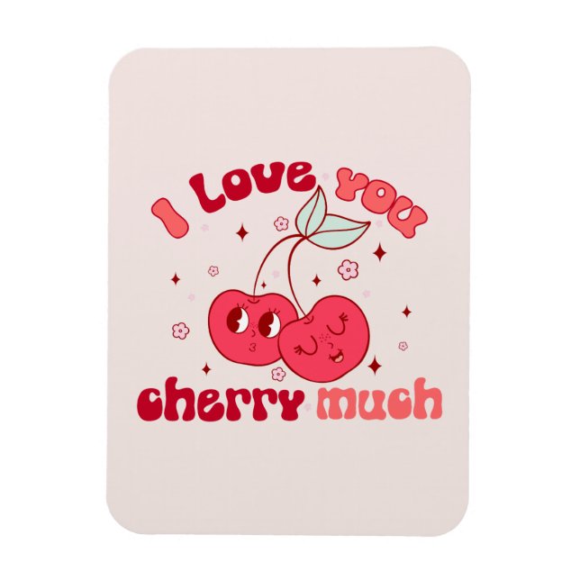 Magnet Flexible Je T'Aime Beaucoup Cherry (Vertical)