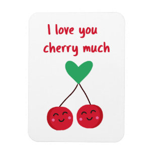 Magnet Flexible Je t'aime beaucoup Cherry Valentine