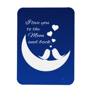 Magnet Flexible Je t'aime sur la Lune et de retour