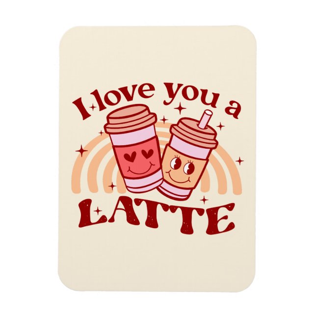 Magnet Flexible Je T'Aime Un Latte (Vertical)