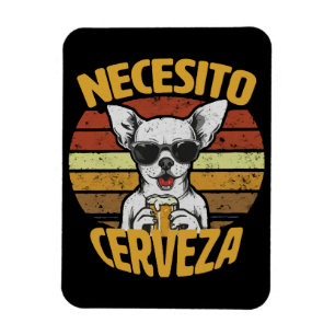 MAGNET FLEXIBLE JE VEUX UNE BIÈRE CHIHUAHUA MIGNONNE