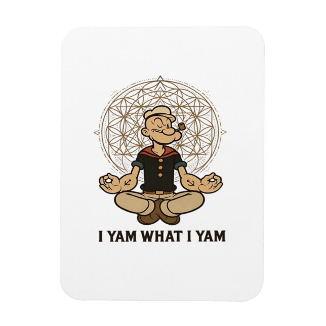Magnet Flexible Je Yam What I Yam Mème Citation (Vertical)