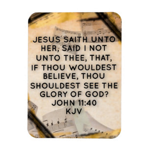 Magnet Flexible Jean 11:40 Verse de la Bible du KJV