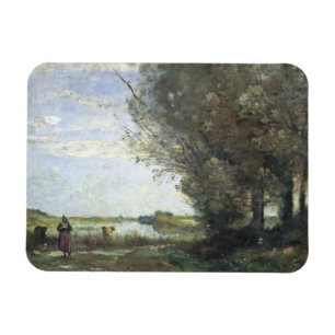 Magnet Flexible Jean-Baptiste-Camille Corot - Vue sur la rivière
