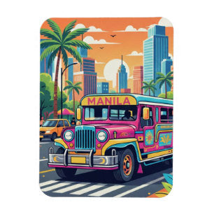Magnet Flexible Jeepney à Manille Philippines Voyage