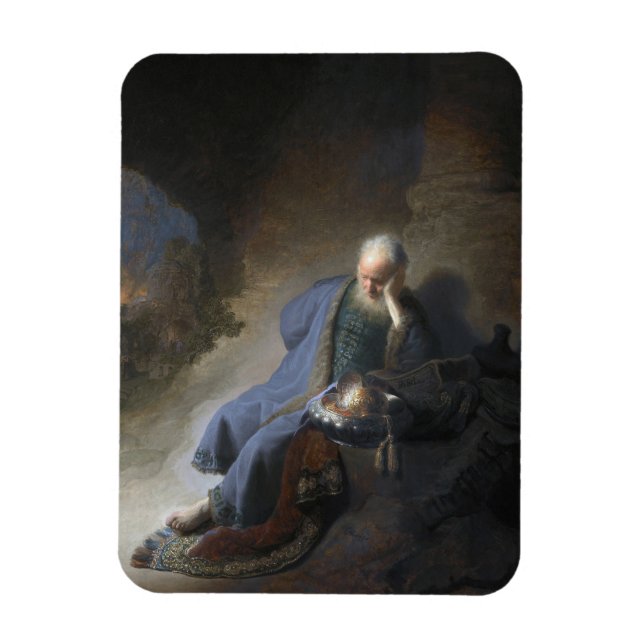 Magnet Flexible Jeremiah Destruction Jérusalem Bible Rembrandt (Vertical)