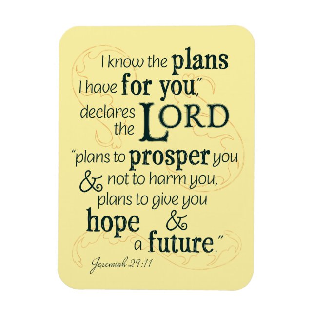 Magnet Flexible Jérémie 29:11 Je connais les plans que j'ai pour v (Vertical)