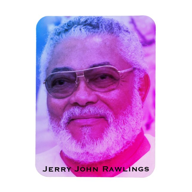 Magnet Flexible Jerry Rawlings, J.J. Rawlings, Président du Ghana (Vertical)