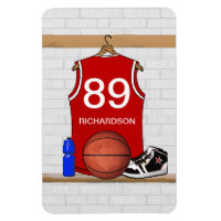 Jersey de basket-ball rouge et blanc personnalisé