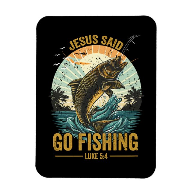 Magnet Flexible Jésus a dit allez pêcher Luc 5 4  (Vertical)