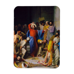 Magnet Flexible Jesus Cleansing the Temple by Carl Bloch