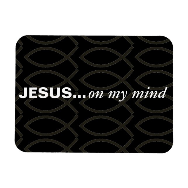 Magnet Flexible Jésus dans mon esprit Citations bibliques Customis (Horizontal)