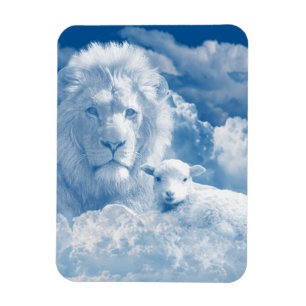 MAGNET FLEXIBLE JÉSUS L'AGNEAU ET JÉSUS LE LION