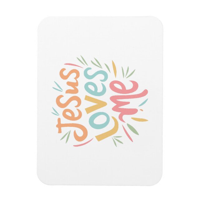 Magnet Flexible Jesus Love Me - Design vintage (Vertical)