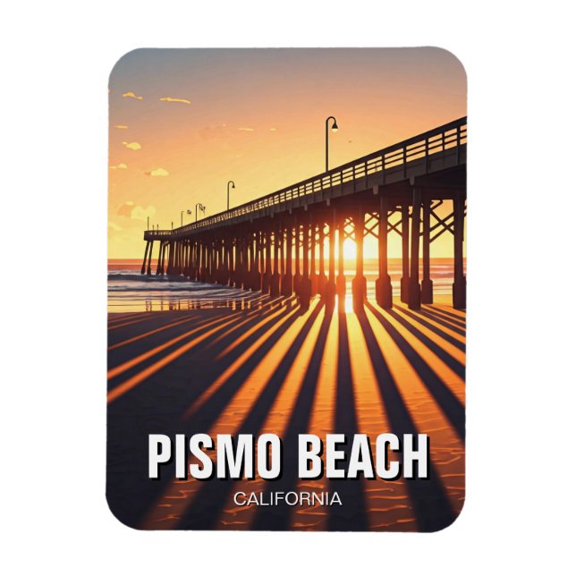 Magnet Flexible Jetée de Pismo Beach Californie (Vertical)
