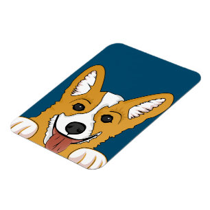 Magnet Flexible Jeter un coup d'oeil de corgi