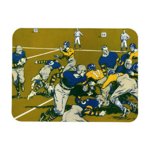 Magnet Flexible Jeu de football sportif vintage, équipes or contre