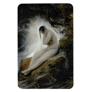 Magnet Flexible Jeune Femme en Deuil (par Horace Vernet)