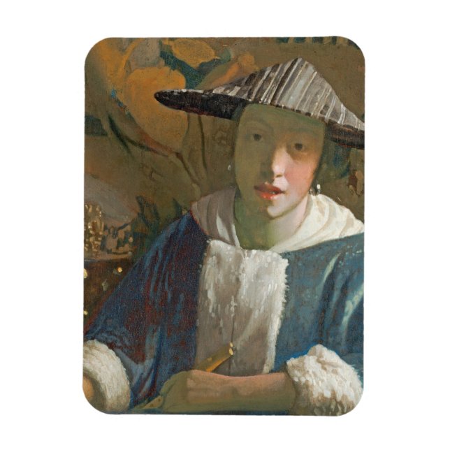Magnet Flexible Jeune fille avec une flûte, c.1665-70 (Vertical)
