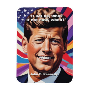 Magnet Flexible JFK John F. Kennedy Citation Inspiration Motivatio