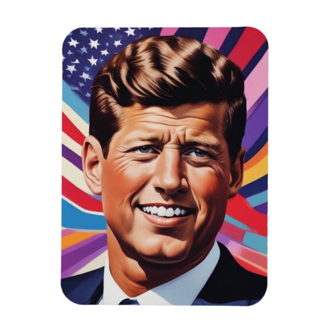 Magnet Flexible JFK John F. Kennedy Inspiration motivationnelle (Vertical)