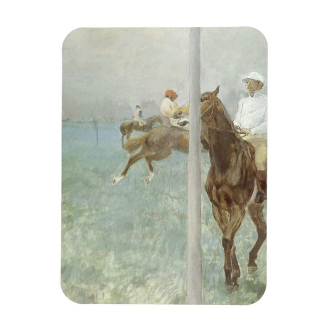 Magnet Flexible Jockeys avant la course par Edgar Degas (Vertical)