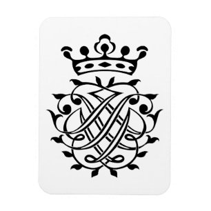 Magnet Flexible Johann Sebastian Bach Crest Monogramme Insignia