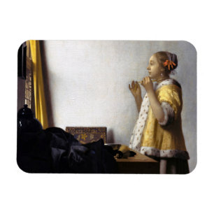 Magnet Flexible Johannes Vermeer - Jeune femme avec collier perle