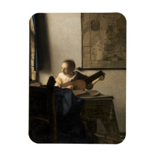 Magnet Flexible Johannes Vermeer - Jeune femme avec un trait