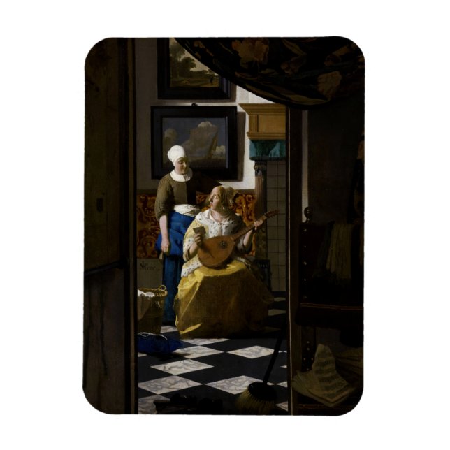 Magnet Flexible Johannes Vermeer - La lettre d'amour (Vertical)