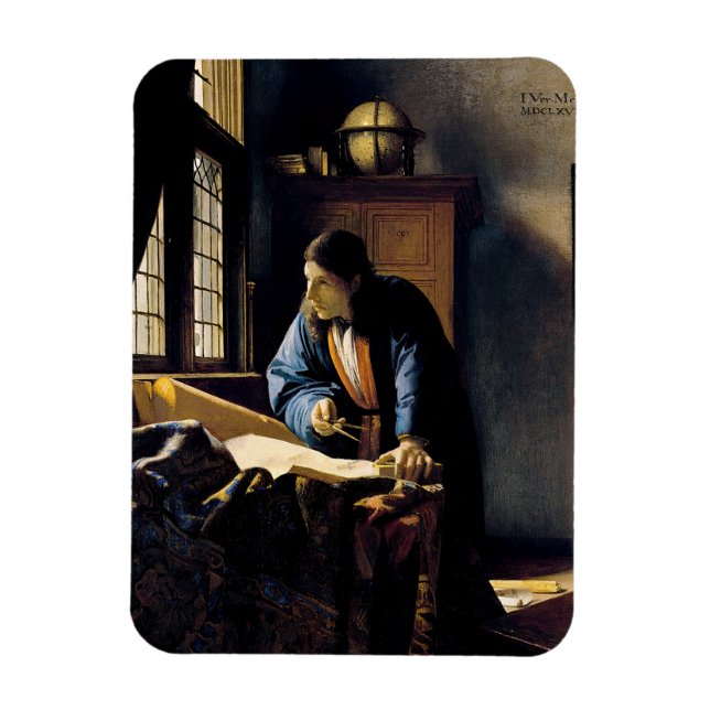 Magnet Flexible Johannes Vermeer - Le géographe (Vertical)