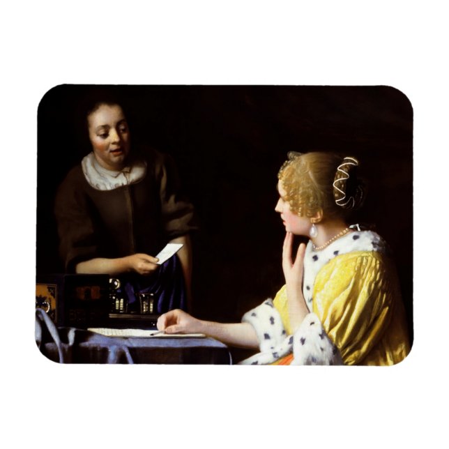 Magnet Flexible Johannes Vermeer - Maîtresse et domestique (Horizontal)