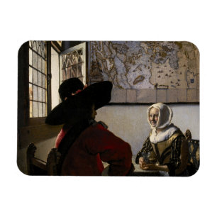 Magnet Flexible Johannes Vermeer - Officier avec une fille qui rit